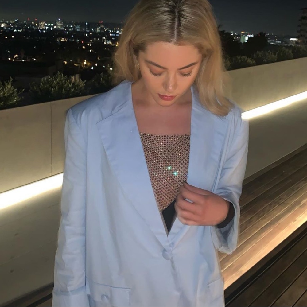 Superdown rhinestone black body con dress